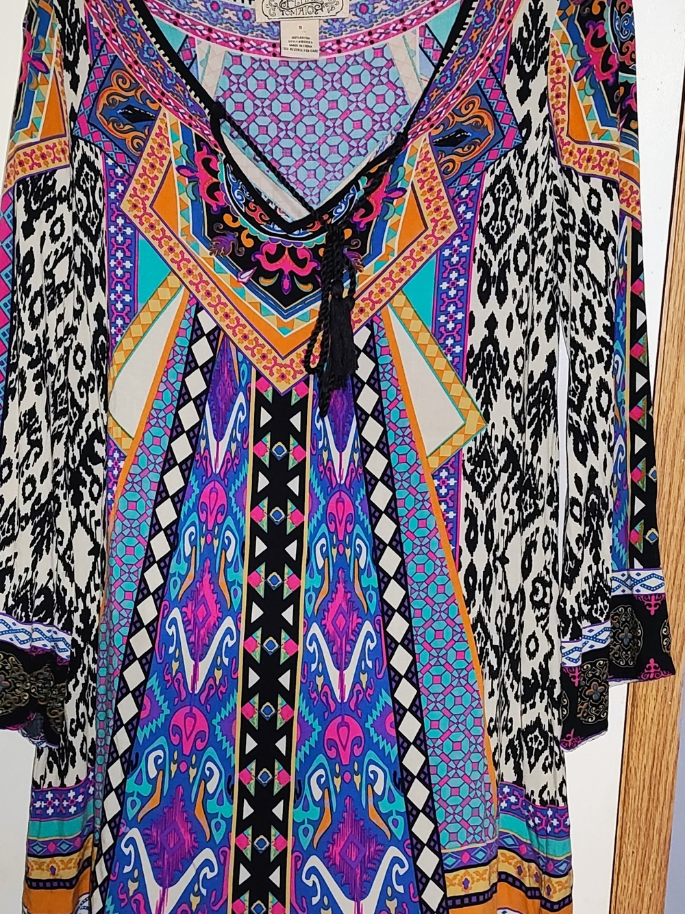 Flying Tomato Multicolor Boho V-Neck Tunic